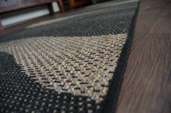 Balta Běhoun Sisal Floorlux 20212 černý / kávový Šíře: 100 cm