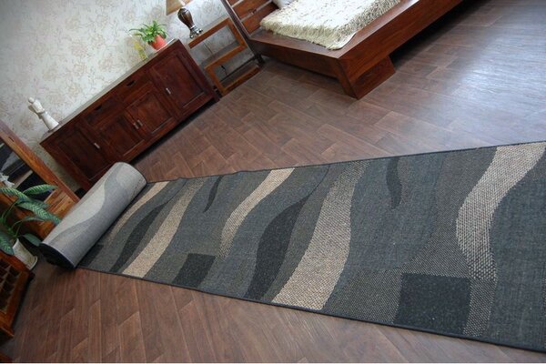 Balta Běhoun Sisal Floorlux 20212 černý / kávový Šíře: 100 cm
