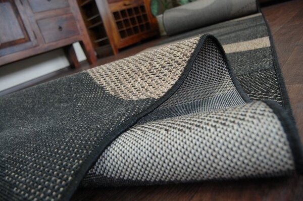 Balta Běhoun Sisal Floorlux 20212 černý / kávový Šíře: 100 cm