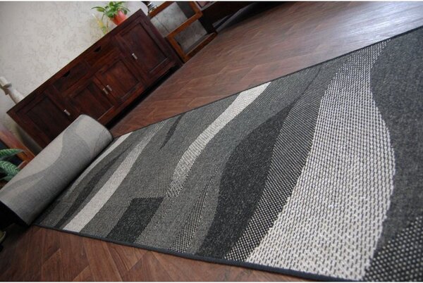 Balta Běhoun Sisal Floorlux 20212 černý / stříbrný Šíře: 70 cm