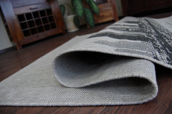 Balta Koberec Sisal Floorlux 20240 New York stříbrný černý Rozměr: 140x200 cm