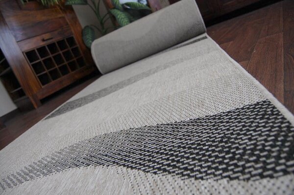 Balta Běhoun Sisal Floorlux 20212 stříbrný / černý Šíře: 70 cm