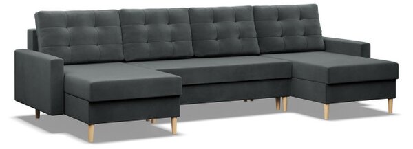 Sedací souprava BLANK Elegant ve tvaru U tmavě šedá