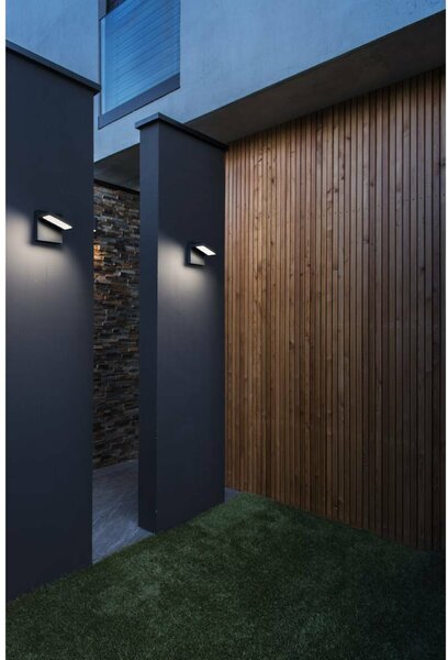 BIG WHITE SLV ABRIDOR Outdoor, nástěnné LED svítidlo, IP55, antracitové, 3000/4000K 1002989