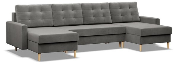 Sedací souprava BLANK Elegant ve tvaru U světle šedá