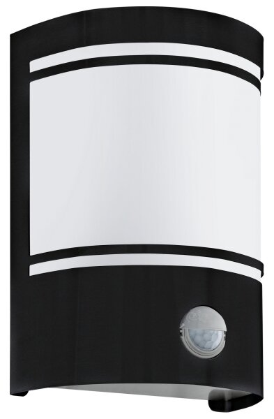 Eglo 99566 - Venkovní nástěnné svítidlo se senzorem CERNO 1xE27/40W/230V IP44