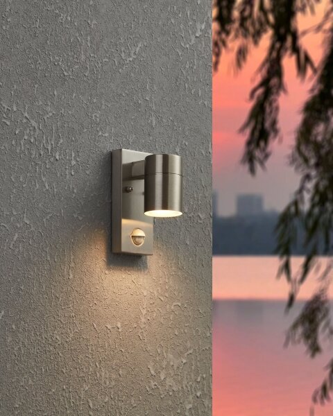 Eglo 99569 - LED Venkovní nástěnné svítidlo se senzorem RIGA 1xGU10/3W/230V IP44