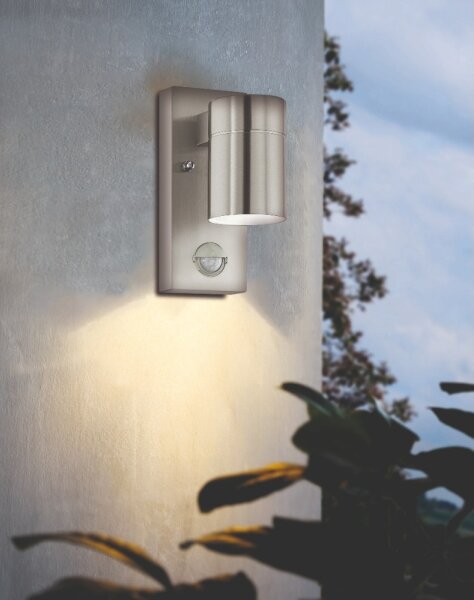 Eglo 99569 - LED Venkovní nástěnné svítidlo se senzorem RIGA 1xGU10/3W/230V IP44