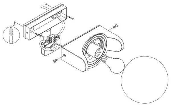 Eglo 99573 - Venkovní nástěnné svítidlo se senzorem RUBIO 1xE27/15W/230V IP44