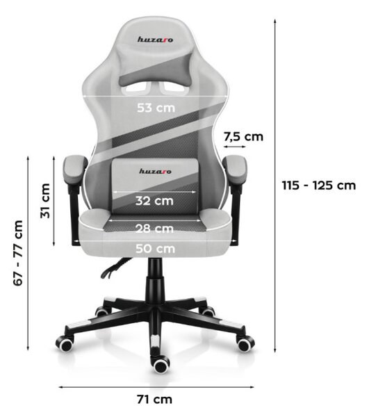 Herní židle Force 4.4 White Mesh