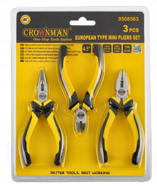 CROWNMAN Kombinované kleště/kleště SET 125mm, uhlíková ocel