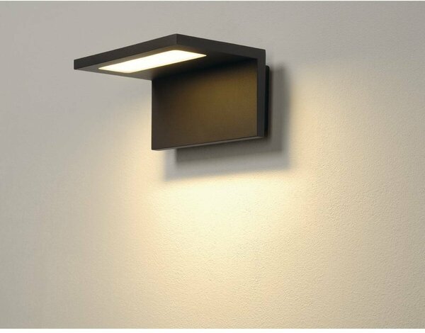 BIG WHITE SLV ANGOLUX WALL, venkovní nástěnné svítidlo, LED, 3000K, IP44, antracit, 36 SMD LED, max. 7,51 W 231355