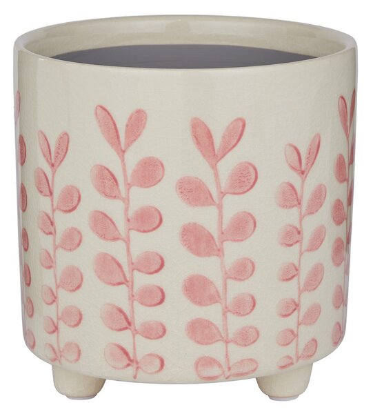 NEW DELFT Květináč lístky 13,5 cm - růžová
