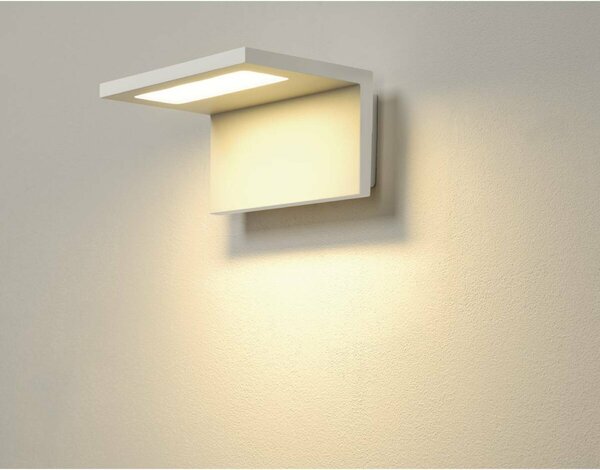 BIG WHITE SLV ANGOLUX WALL, venkovní nástěnné svítidlo, LED, 3000K, IP44, bílé, 36 SMD LED, max. 7,51 W 231351