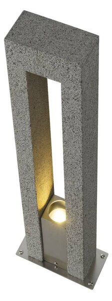 BIG WHITE SLV ARROCK ARC, venkovní stojací lampa, QPAR51, IP44, sůl a pepř, žula, max. 35 W 231420