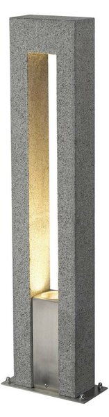 BIG WHITE SLV ARROCK ARC, venkovní stojací lampa, QPAR51, IP44, sůl a pepř, žula, max. 35 W 231420