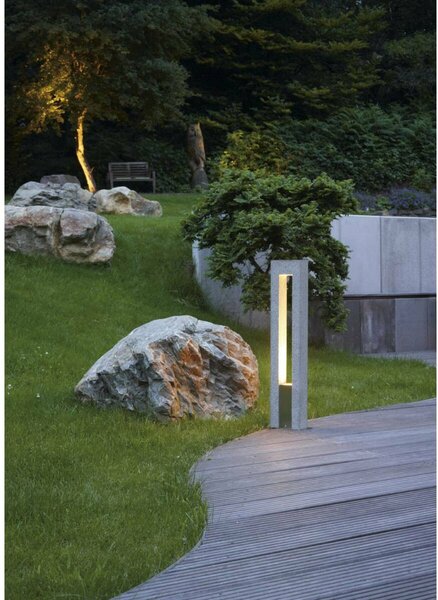 BIG WHITE SLV ARROCK ARC, venkovní stojací lampa, QPAR51, IP44, sůl a pepř, žula, max. 35 W 231420