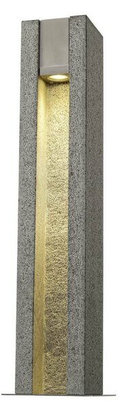 BIG WHITE SLV ARROCK SLOT, venkovní stojací lampa, LED GU10 51 mm, IP44, hranatá, sůl a pepř, žula, 4 W LED 231440