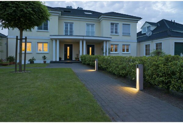 BIG WHITE SLV ARROCK SLOT, venkovní stojací lampa, LED GU10 51 mm, IP44, hranatá, sůl a pepř, žula, 4 W LED 231440