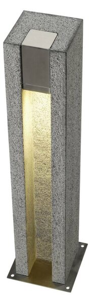BIG WHITE SLV ARROCK SLOT, venkovní stojací lampa, LED GU10 51 mm, IP44, hranatá, sůl a pepř, žula, 4 W LED 231440
