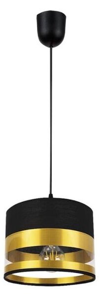 Lustr na lanku MILO 1xE27/60W/230V zlatá/černá