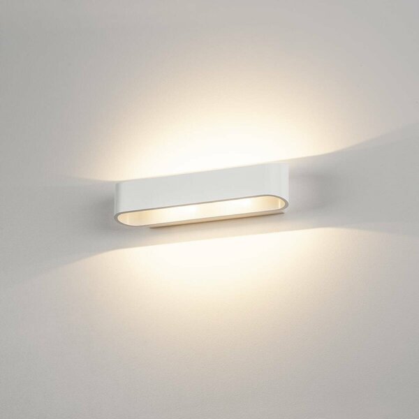 BIG WHITE SLV ASSO 300, nástěnné svítidlo, LED, 3000K, oválné, bílé, D/Š/V 30/9,5/7 cm 151271