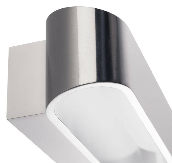 BIG WHITE SLV ASSO 300, nástěnné svítidlo, LED, 3000K, oválné, kartáčovaný Al/bílé, D/Š/V 30/9,5/7 cm 151275