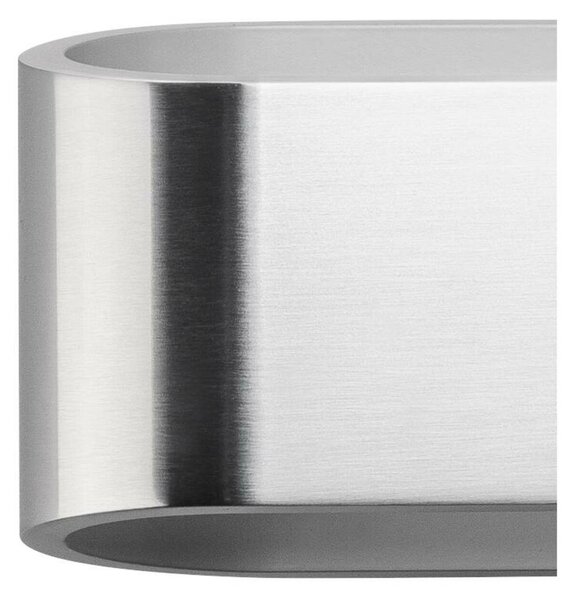 BIG WHITE SLV ASSO 300, nástěnné svítidlo, LED, 3000K, oválné, kartáčovaný Al/bílé, D/Š/V 30/9,5/7 cm 151275