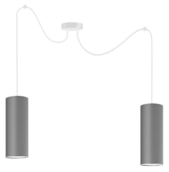 Lustr na lanku ZIK 2xE27/40W/230V pavouk šedá