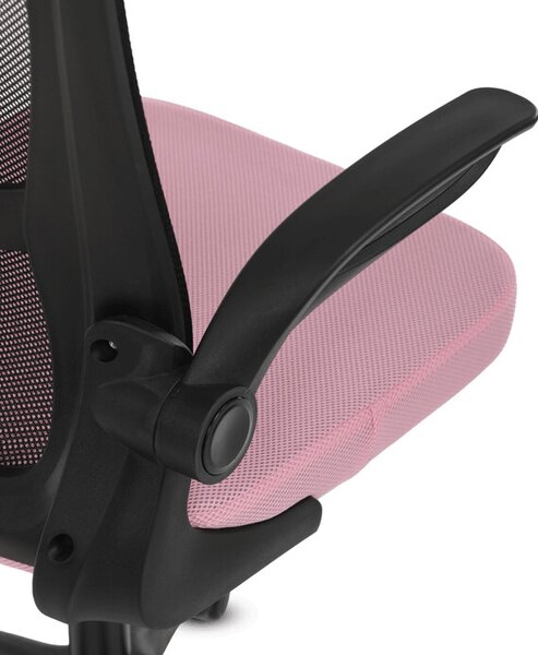 Dětská židle NINA – růžová síťovina, houpací mechanismus