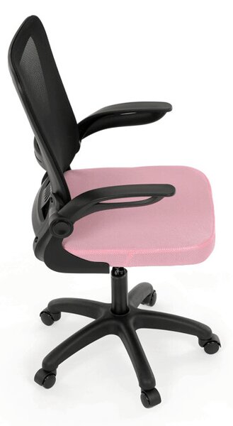 Dětská židle NINA – růžová síťovina, houpací mechanismus