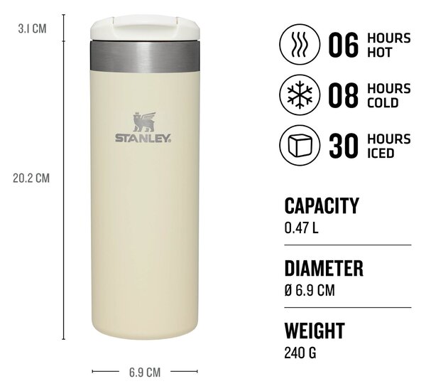 STANLEY Termohrnek AeroLight Transit 470 ml Cream Metallic