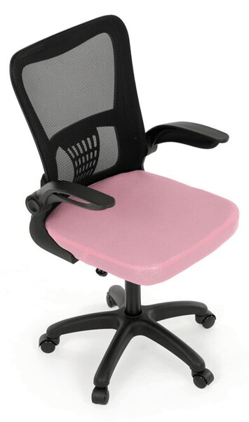 Dětská židle NINA – růžová síťovina, houpací mechanismus