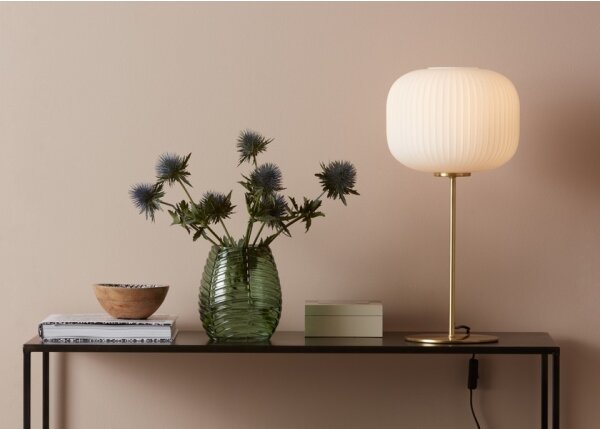 Markslöjd 107819 - Stolní lampa SOBER 1xE27/60W/230V bílá/mosaz