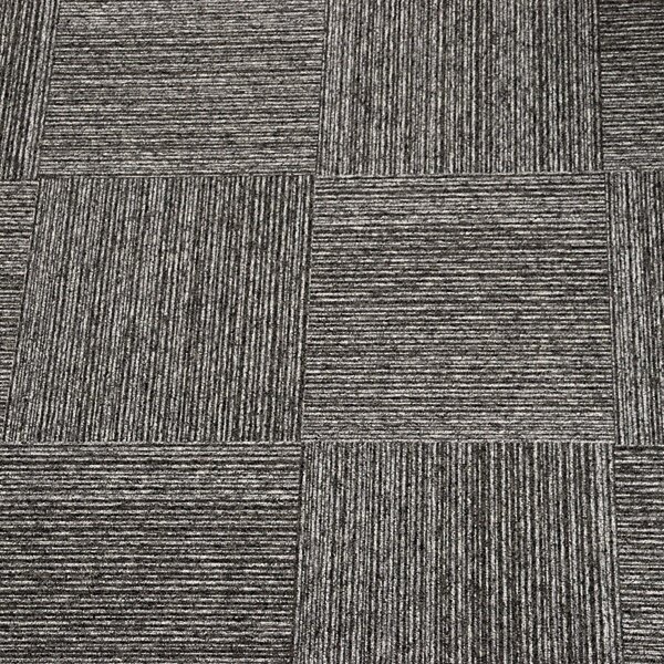 Tapibel, Kobercový čtverec Coral Lines 60345-50 šedo-černý 50 x 50 cm, chodba / předsíň