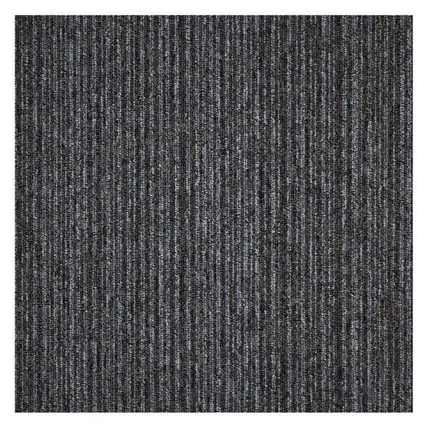 Tapibel, Kobercový čtverec Coral Lines 60345-50 šedo-černý 50 x 50 cm, chodba / předsíň