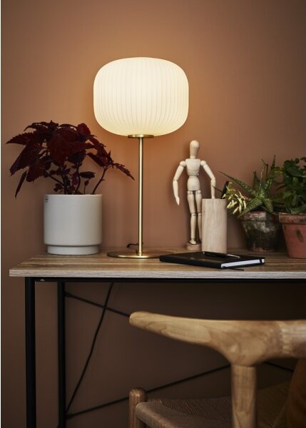 Markslöjd 107819 - Stolní lampa SOBER 1xE27/60W/230V bílá/mosaz
