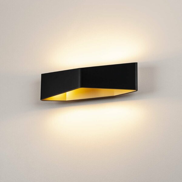BIG WHITE SLV CARISO WL-4, nástěnné svítidlo, LED, 2700K, černé/mosaz, 2x9 W 151740