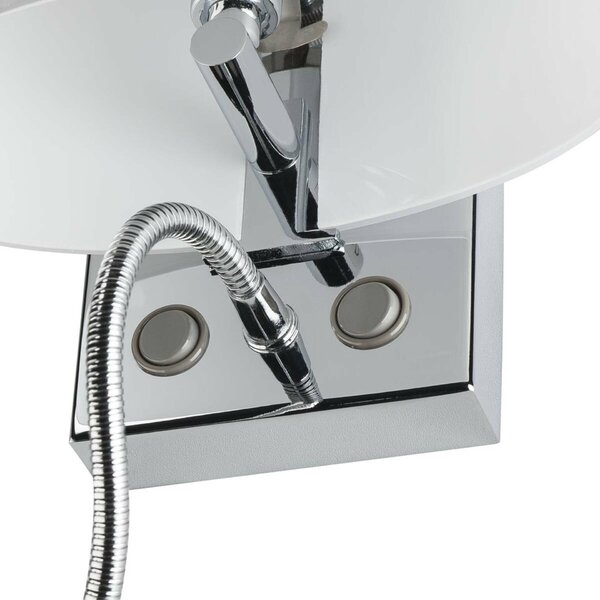 BIG WHITE SLV COUPA FLEX, nástěnné svítidlo, QT14, 3000K, chrom, satinované sklo, 43 W 149452