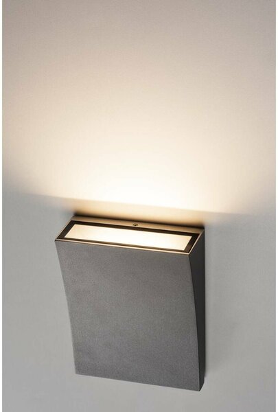 BIG WHITE SLV DELWA WIDE, venkovní nástěnné svítidlo, LED, 3000K, IP44, antracit, 6,5 W 1000342