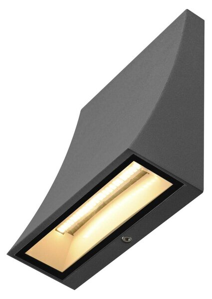 BIG WHITE SLV DELWA WIDE, venkovní nástěnné svítidlo, LED, 3000K, IP44, antracit, 6,5 W 1000342