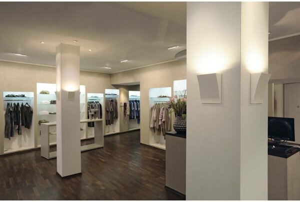 BIG WHITE SLV DELWA WIDE, venkovní nástěnné svítidlo, LED, 3000K, IP44, bílé, 7 W 1000340