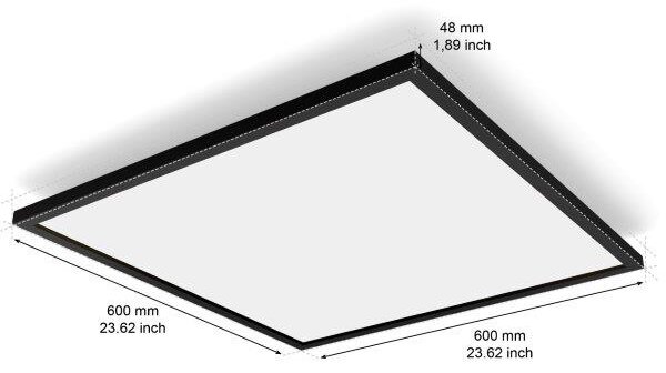 8720169329010 Philips HUE Aurelle stropní panel LED 600x600mm 39W/3750lm 2200-6500K černá