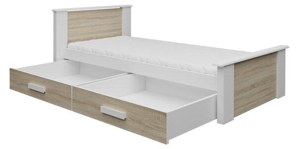 Dětská postel Missie 8 (bílá + hnědá)