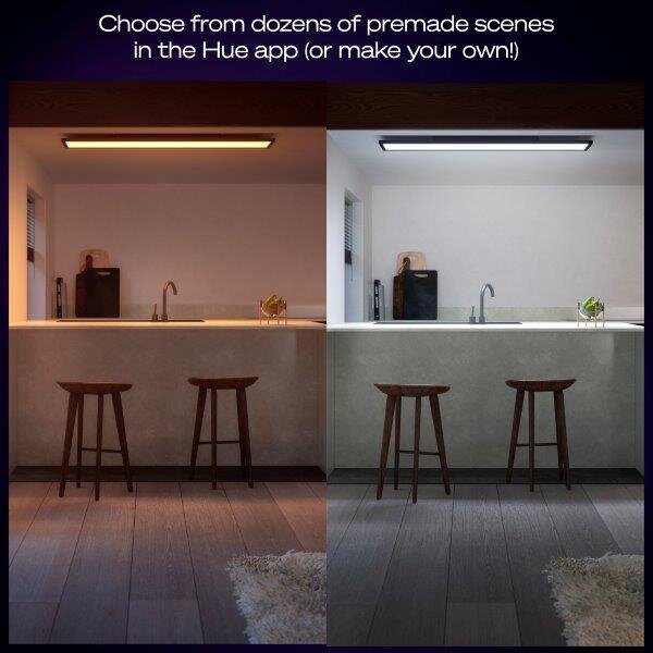 8720169329034 Philips HUE Aurelle White Ambiance stropní panel LED 300x1200mm 39W/3750lm 2200-6500K černá bluetooth