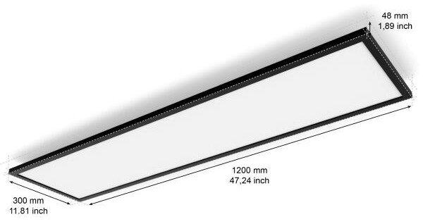 8720169329034 Philips HUE Aurelle White Ambiance stropní panel LED 300x1200mm 39W/3750lm 2200-6500K černá bluetooth