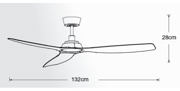 Lucci Air 210651 - Stropní ventilátor MOTO černá + dálkové ovládání