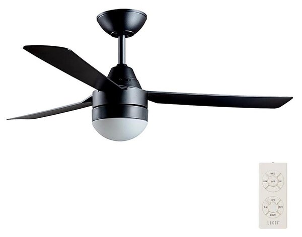 BAYSIDE 531018 - Stropní ventilátor MEGARA 2xE14/15W/230V černá + DO