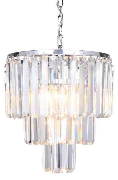 Brilagi - LED Křišťálový lustr na řetězu MOZART 4xE14/40W/230V lesklý chrom