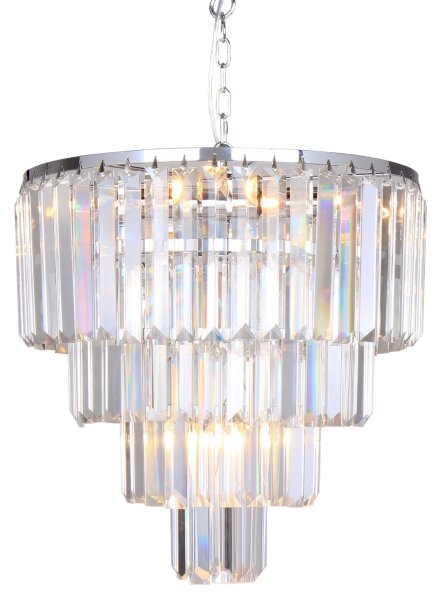 Brilagi - LED Křišťálový lustr na řetězu MOZART 5xE14/40W/230V lesklý chrom